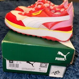 PUMA Cruise Rider Summer Treat (🍓🍰) Hibiscus/Rosewater/PumaWhite - Girls 10c
